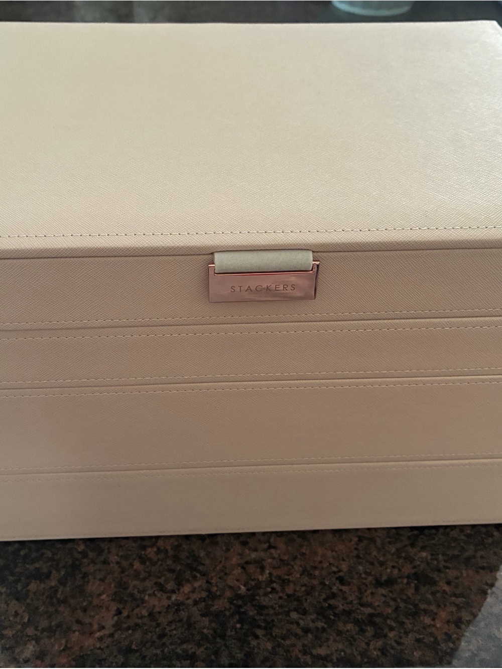 The Container Store Stackers Supersize Blush Pink Jewelry Storage Box
